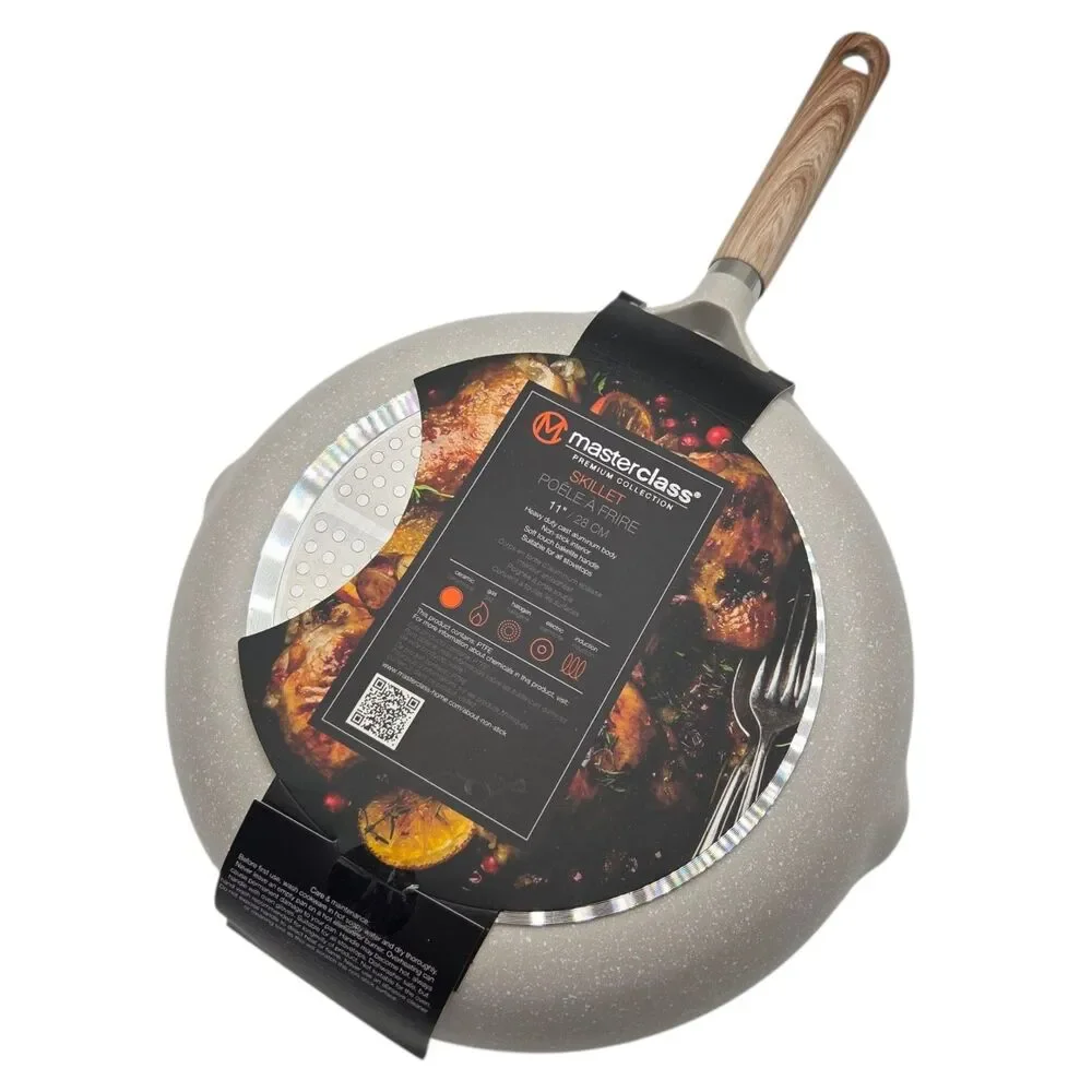 Masterclass Premium Cookware 11in Frying Pan Skillet Greige Speckled‎ Induction